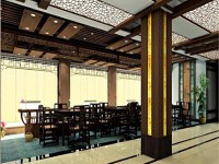 现代中式餐厅装修效果图 (3)