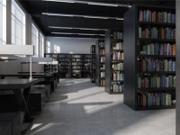 现代图书馆装修效果图 (3)