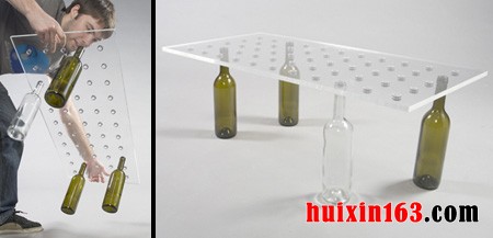 2 酒瓶桌子
